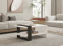 Hanah Home Mesa de centro de 2 niveles Antracita y Blanco